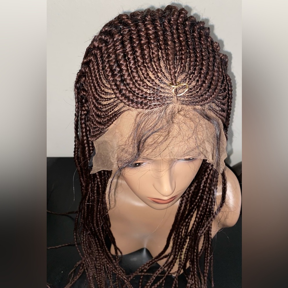 Brown Braided Lace Front Wig